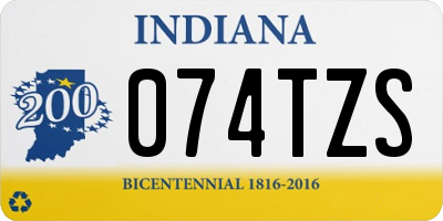 IN license plate 074TZS