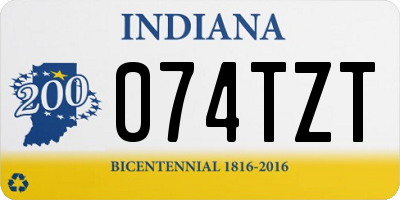 IN license plate 074TZT