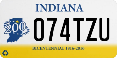 IN license plate 074TZU