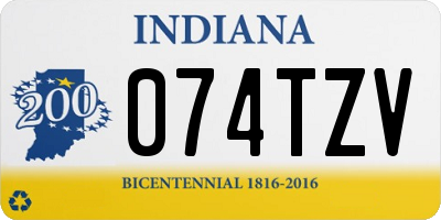 IN license plate 074TZV