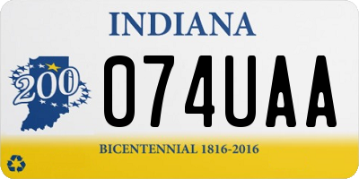 IN license plate 074UAA