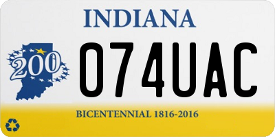 IN license plate 074UAC