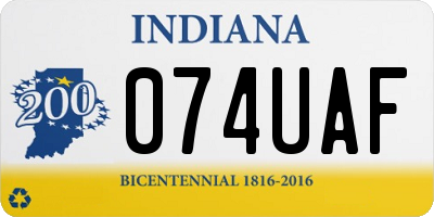 IN license plate 074UAF