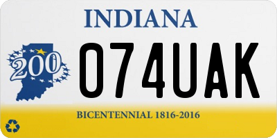 IN license plate 074UAK