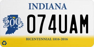 IN license plate 074UAM