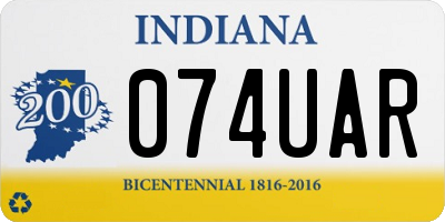 IN license plate 074UAR