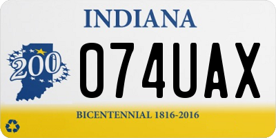 IN license plate 074UAX
