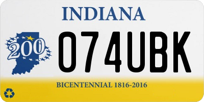 IN license plate 074UBK