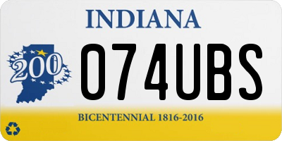IN license plate 074UBS