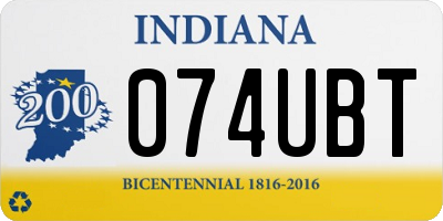 IN license plate 074UBT
