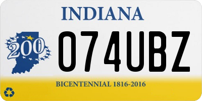 IN license plate 074UBZ