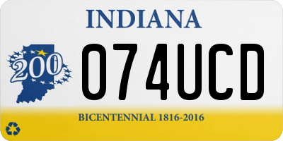IN license plate 074UCD
