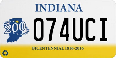 IN license plate 074UCI