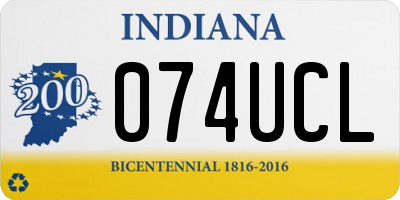 IN license plate 074UCL