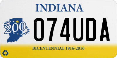 IN license plate 074UDA