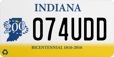IN license plate 074UDD