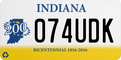 IN license plate 074UDK