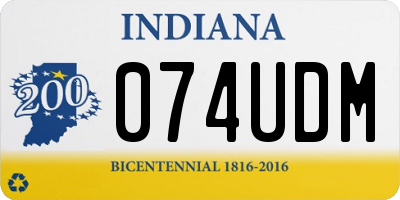 IN license plate 074UDM