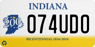 IN license plate 074UDO