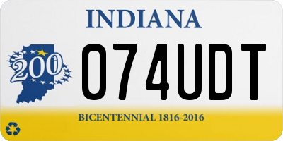 IN license plate 074UDT