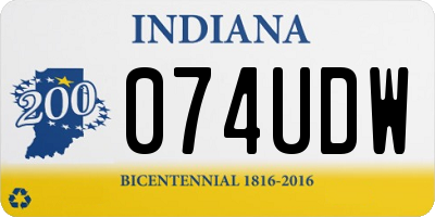 IN license plate 074UDW