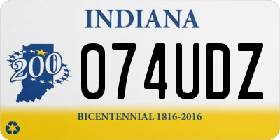 IN license plate 074UDZ