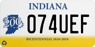 IN license plate 074UEF