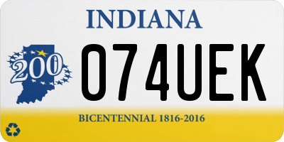 IN license plate 074UEK