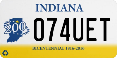 IN license plate 074UET