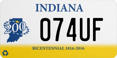 IN license plate 074UF