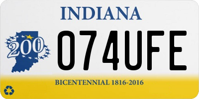 IN license plate 074UFE