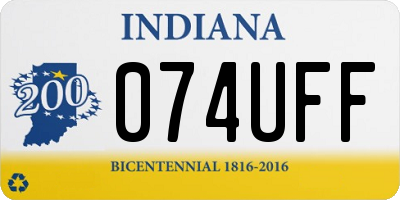 IN license plate 074UFF