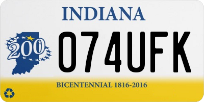 IN license plate 074UFK