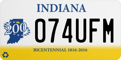 IN license plate 074UFM