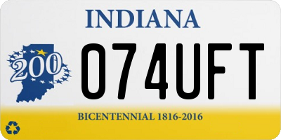 IN license plate 074UFT