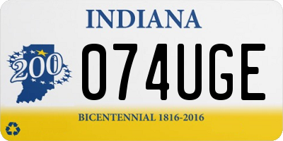 IN license plate 074UGE