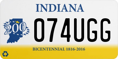 IN license plate 074UGG