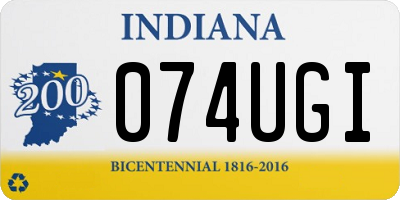 IN license plate 074UGI