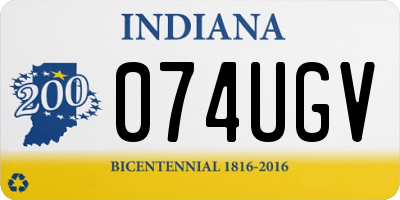 IN license plate 074UGV