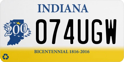 IN license plate 074UGW