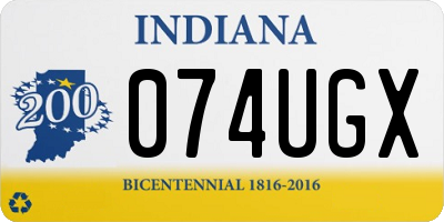 IN license plate 074UGX
