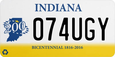 IN license plate 074UGY