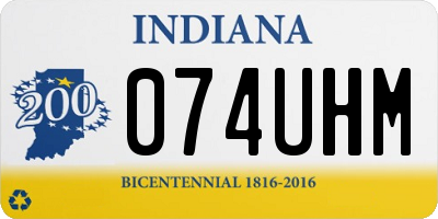 IN license plate 074UHM
