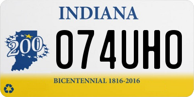 IN license plate 074UHO