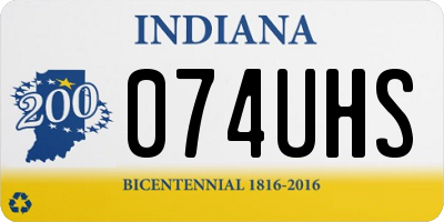 IN license plate 074UHS