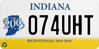 IN license plate 074UHT