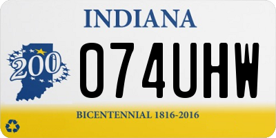 IN license plate 074UHW