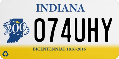 IN license plate 074UHY