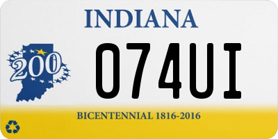 IN license plate 074UI