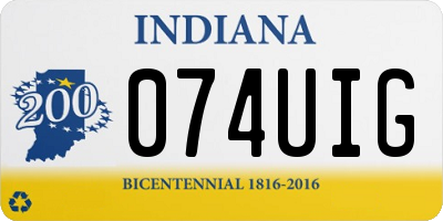 IN license plate 074UIG